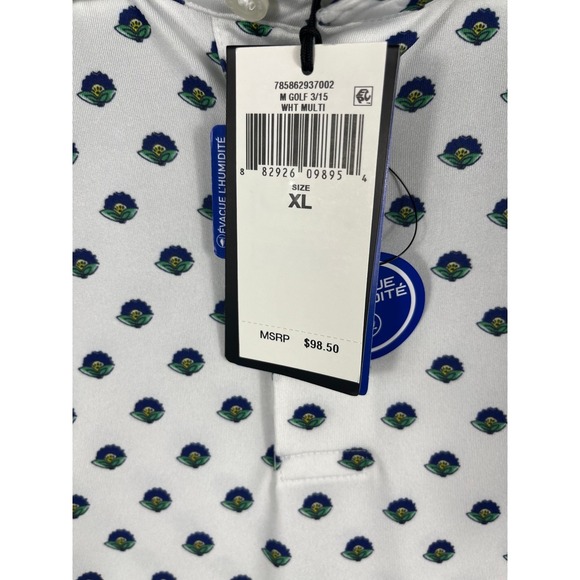 RLX Ralph Lauren Men's Golf Polo Shirt XL All Over Floral Print Wicking Tech - Picture 4 of 10